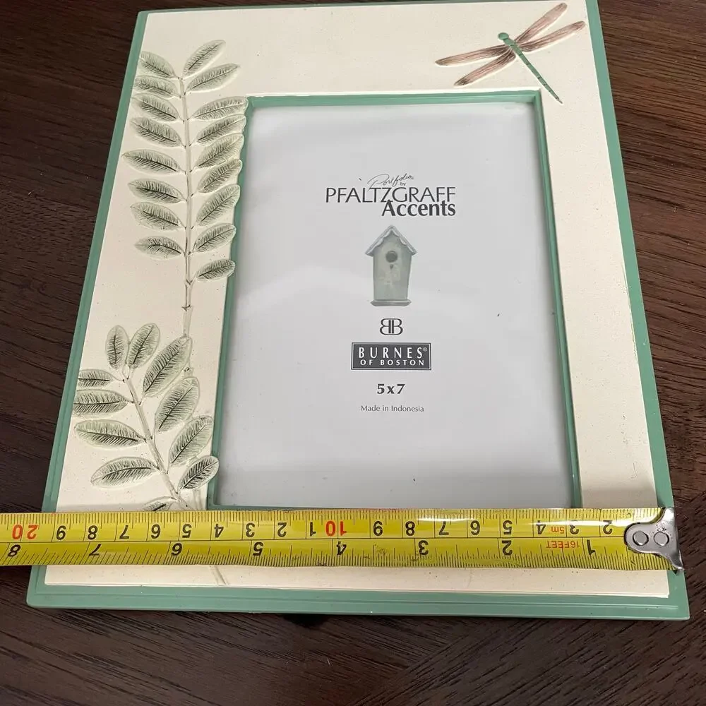 Pfaltzgraff Dragonfly Picture Frame 5x7 Vtg 1999 Burnes of Boston Photo Holder
